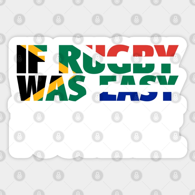 South African Rugby Joke With Flag Colors Sticker by BraaiNinja